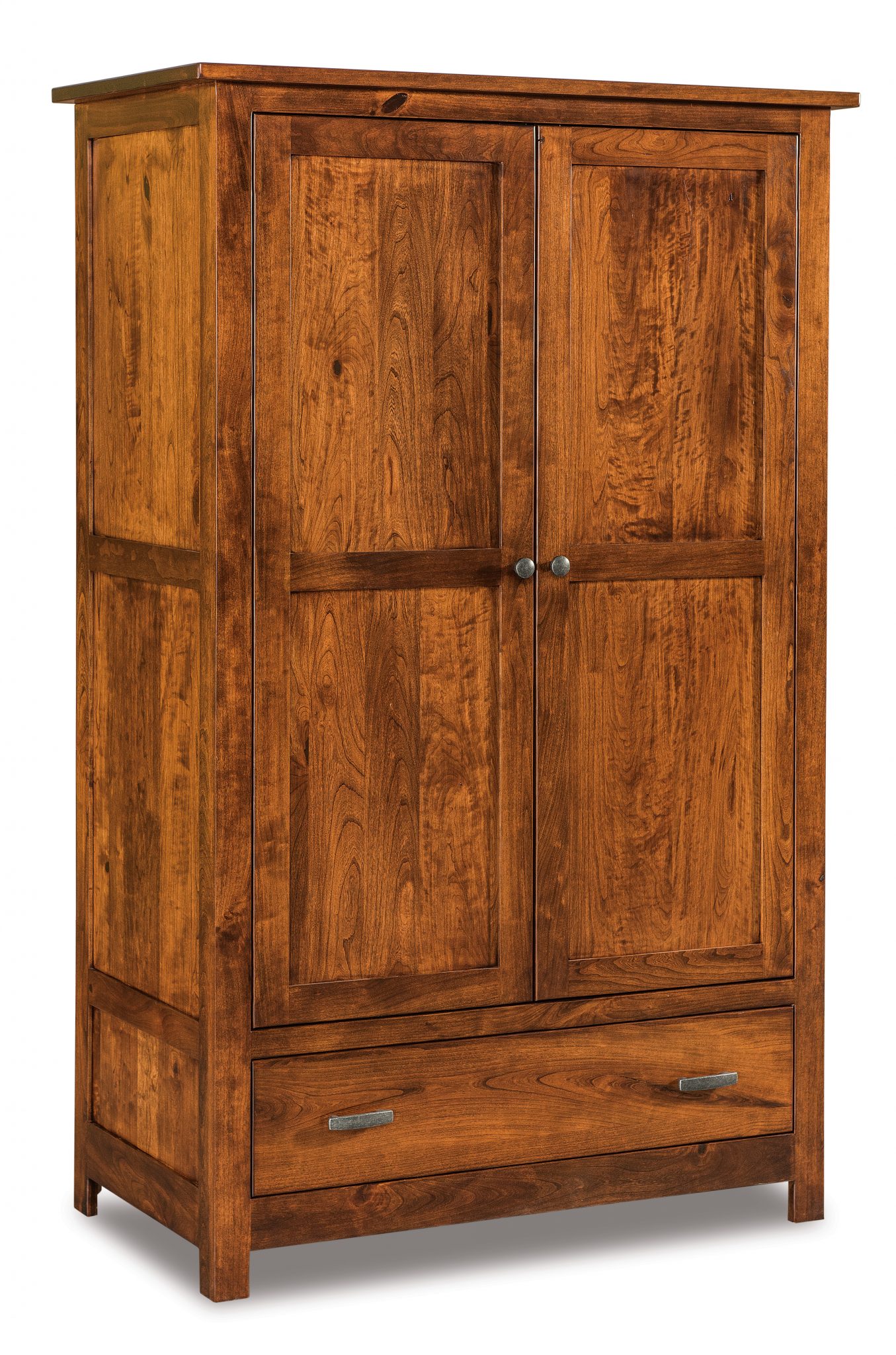 Flush Mission Armoires & Wardrobes Amish Solid Wood Wardrobes