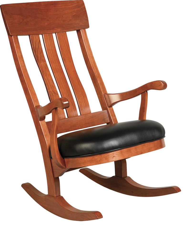 Lewis Rocker Amish Solid Wood Rocking Chairs Kvadro Furniture   LWR13 768x965 