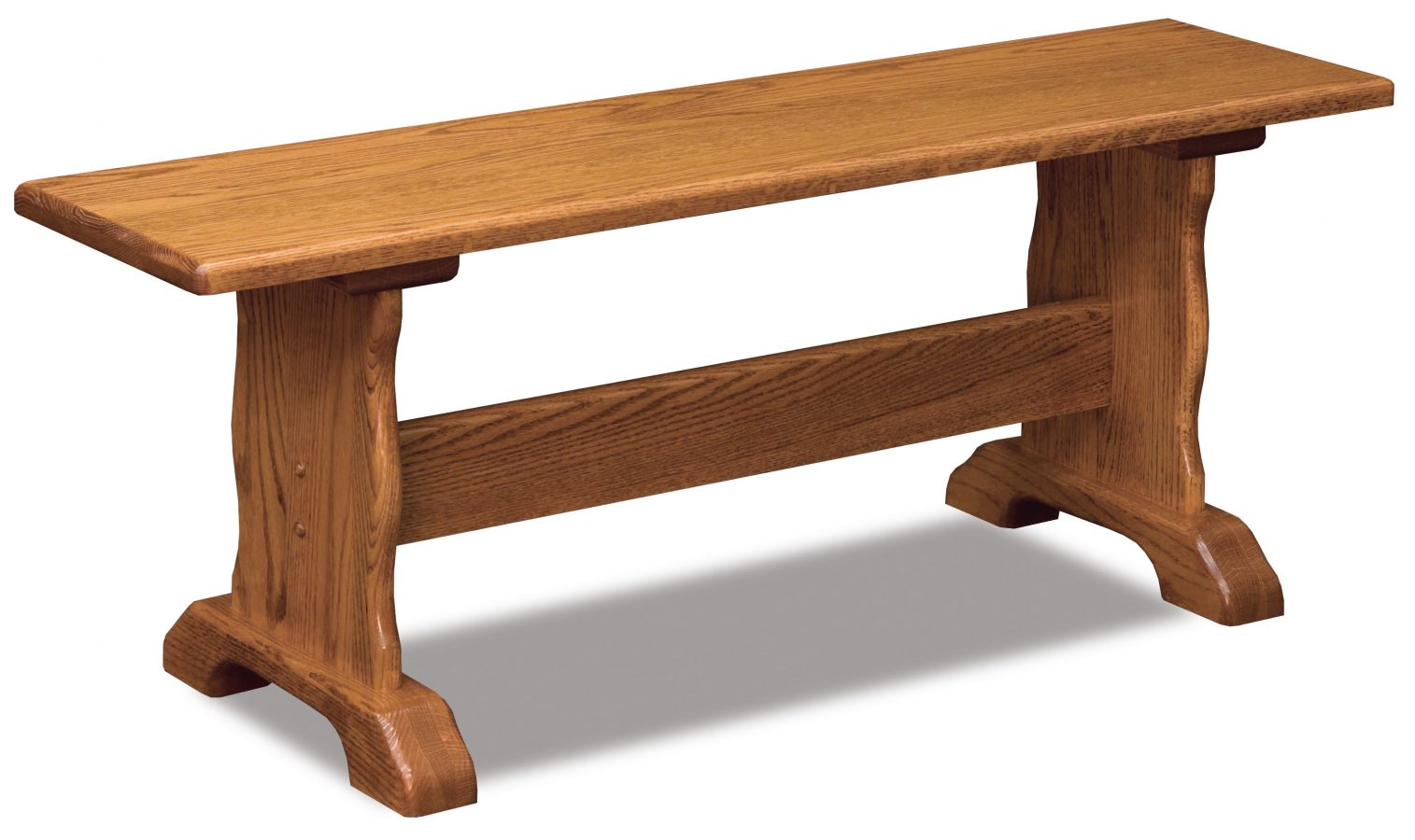 Traditional Trestle Bench Amish Solid Wood Benches Kvadro Furniture