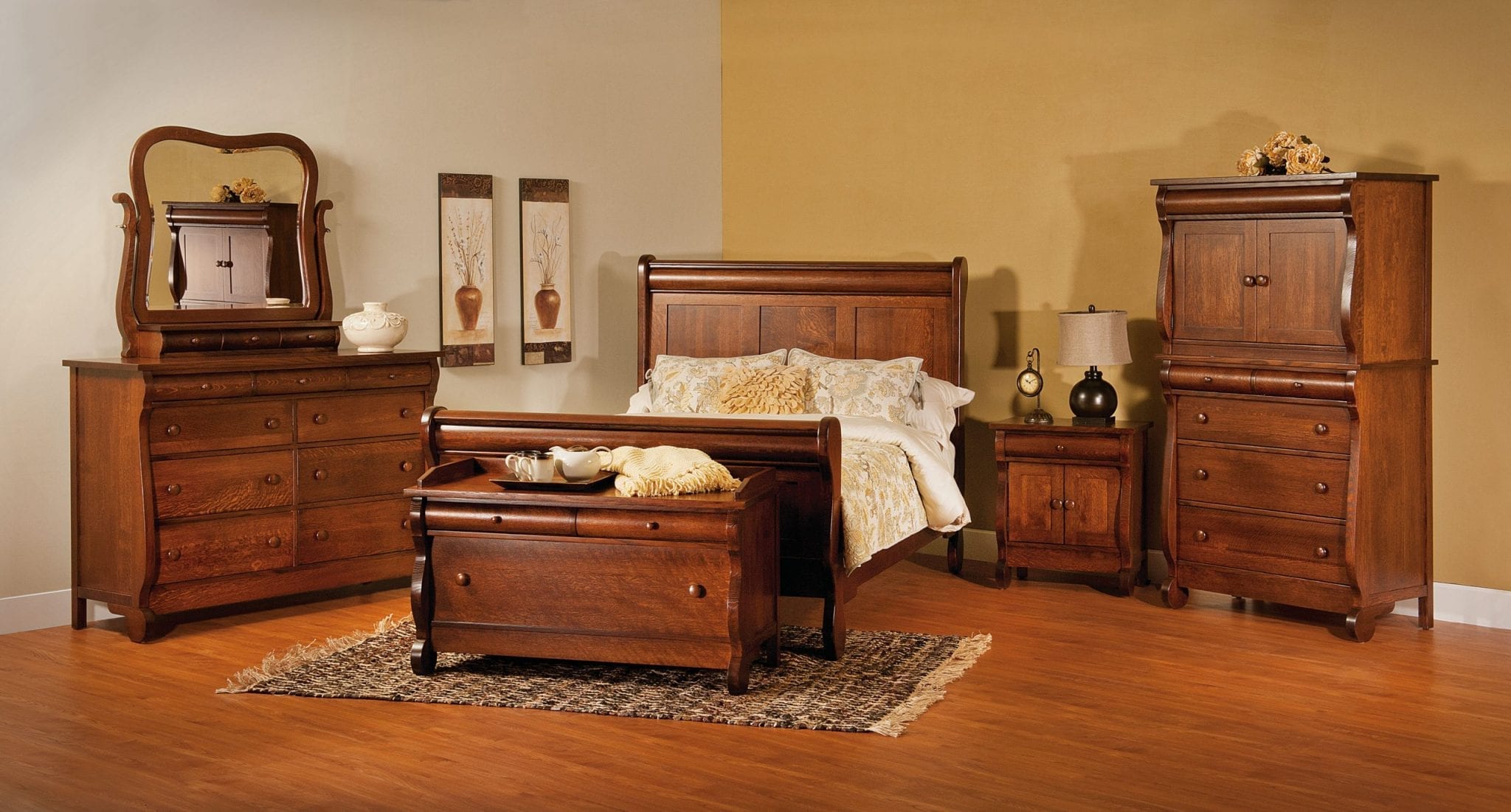 antique sleigh bedroom furniture peice names