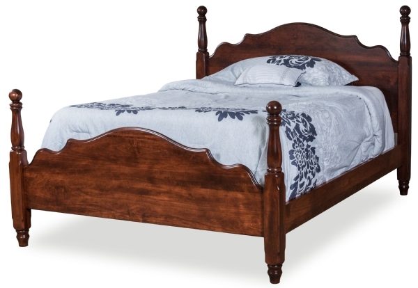 Cannon Ball Bed Amish Solid Wood, Amish Indian Trail Platform Bed Frame
