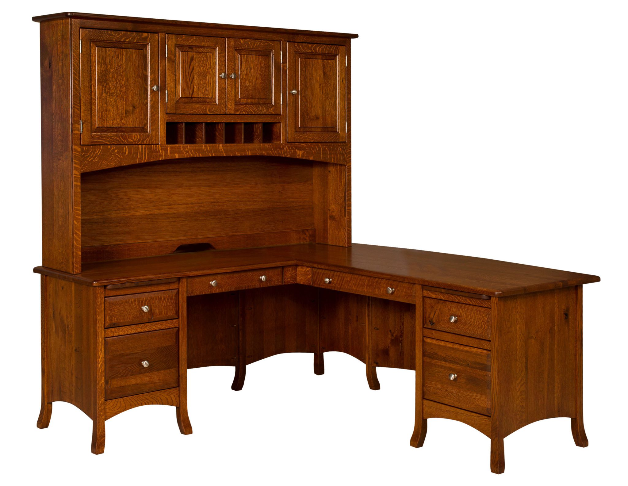 Carlisle L Desk Amish Solid Wood Desks Kvadro Furniture