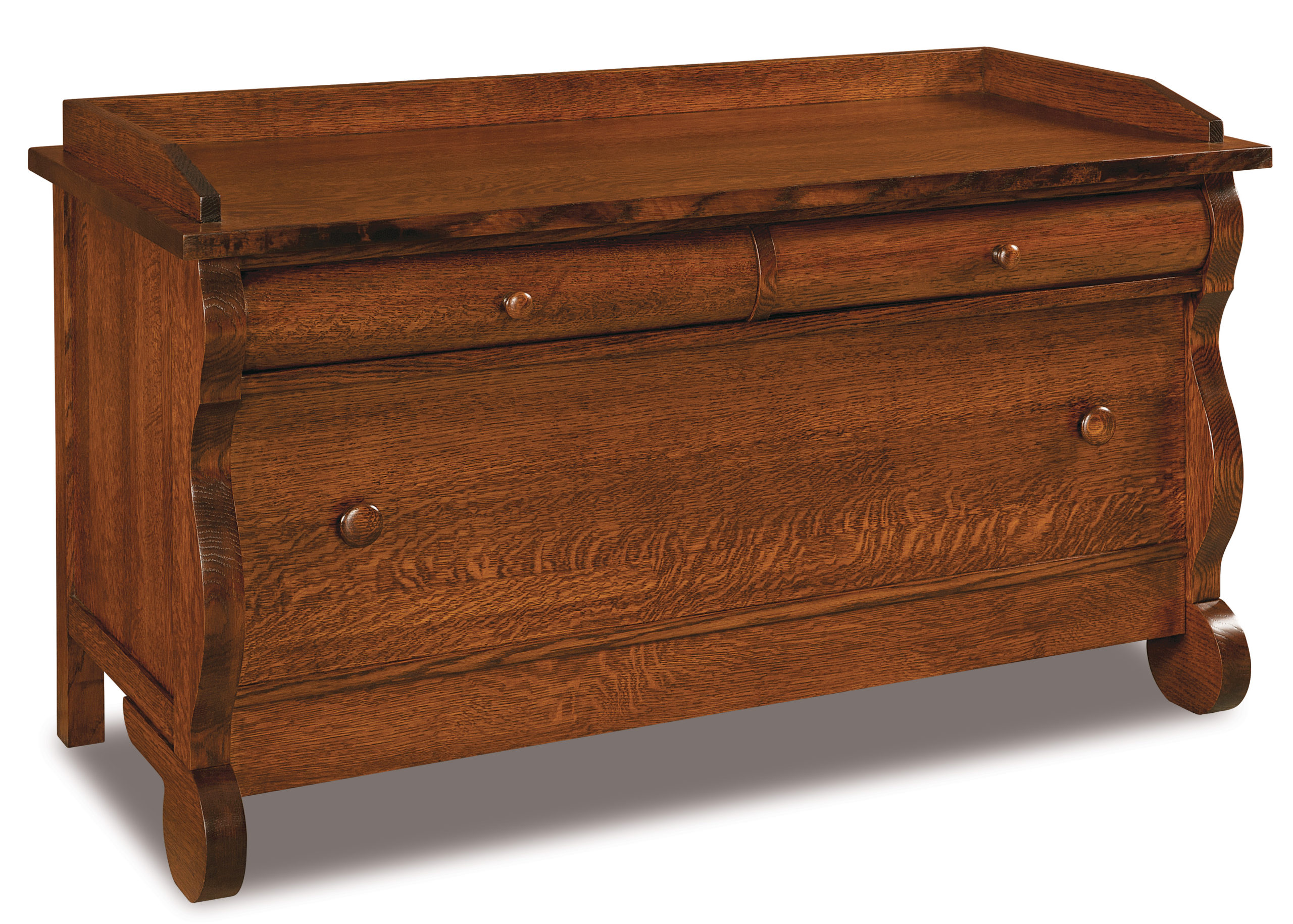 Old Classic Sleigh Blanket Chests Amish Solid Wood Chests Kvadro