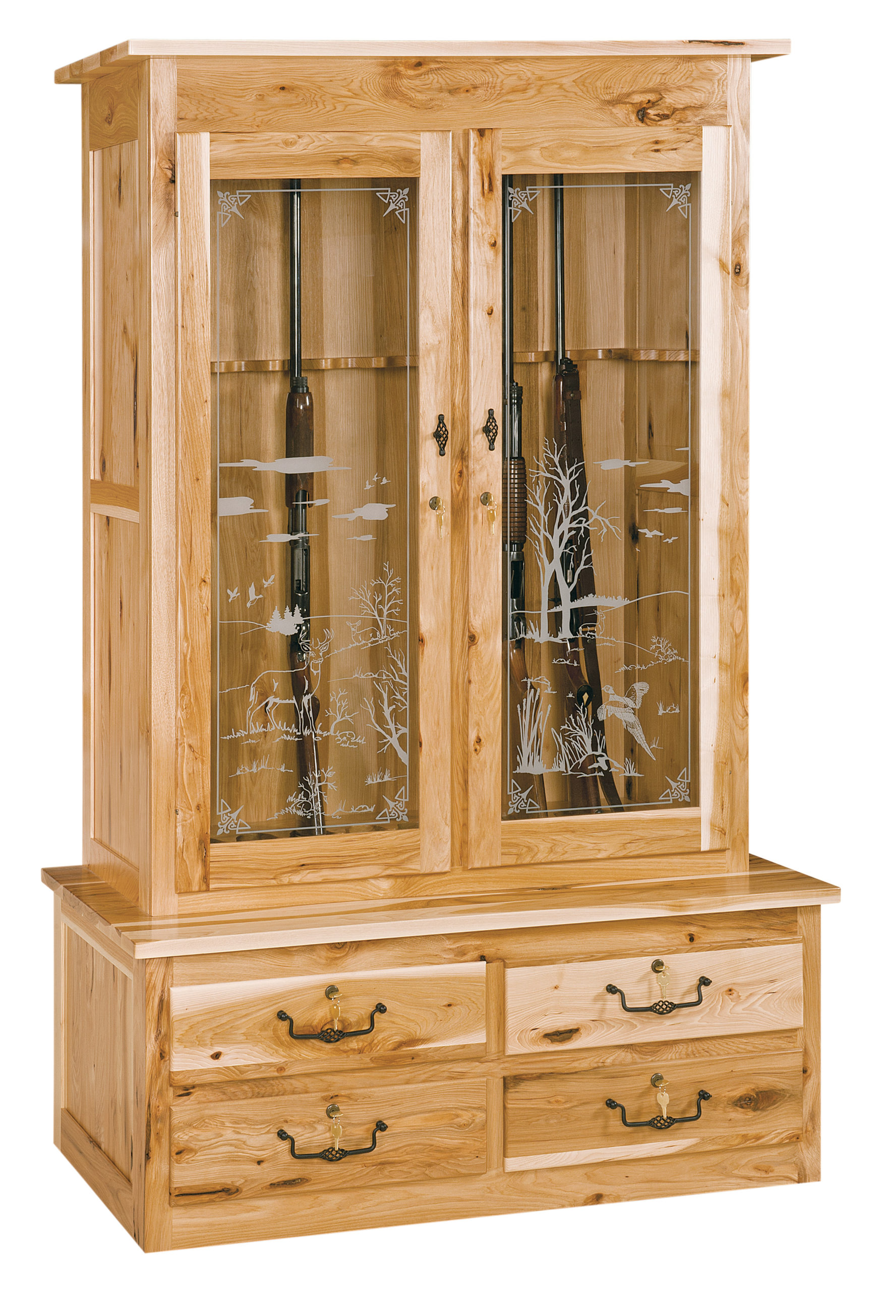Witmer Gun Cabinet Amish Solid Wood Cabinets Kvadro Furniture