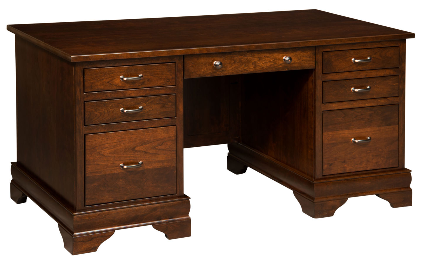 Fairfield Executive Desk Amish Solid Wood Desks Kvadro Furniture   Fairfield Exective Desk LA 262 E 1451x900 