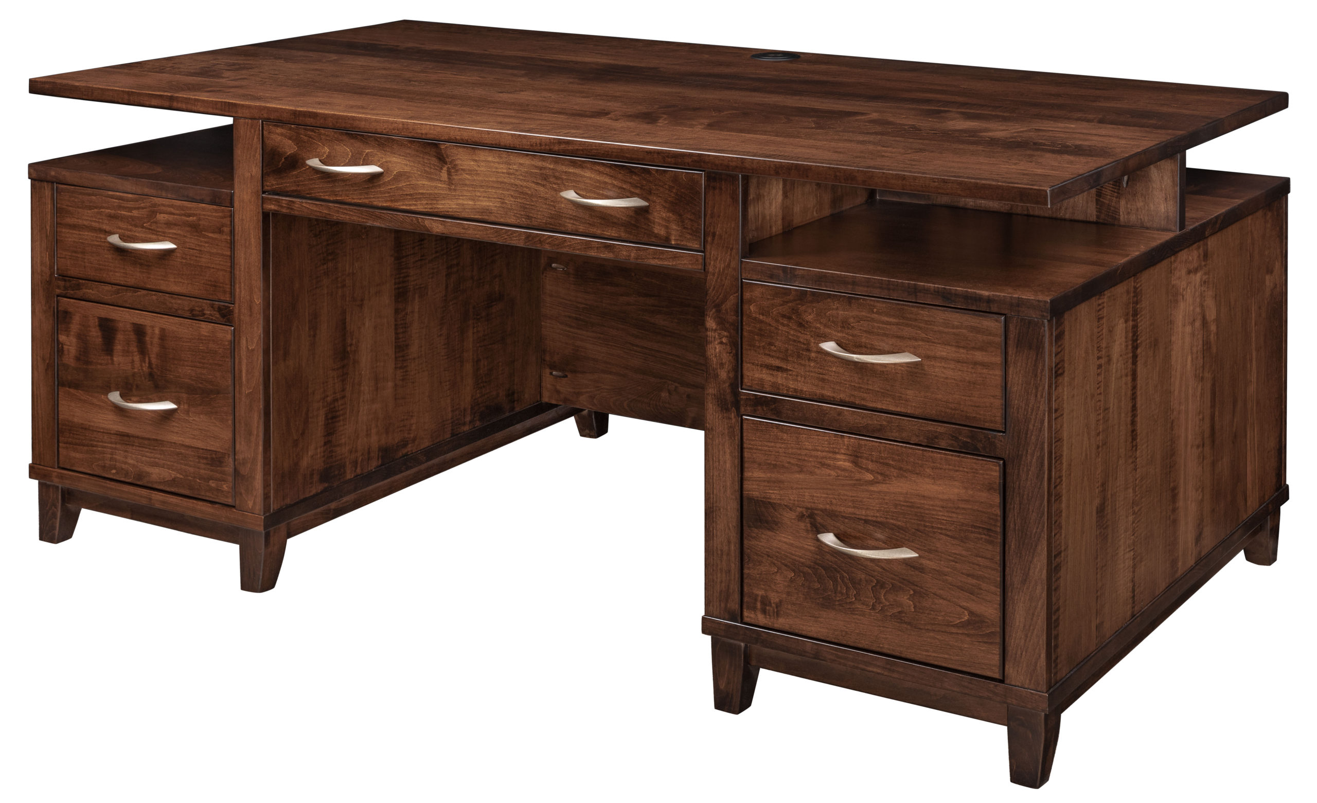 Integra Executive Desk | Amish Solid Wood Desks | Kvadro ...