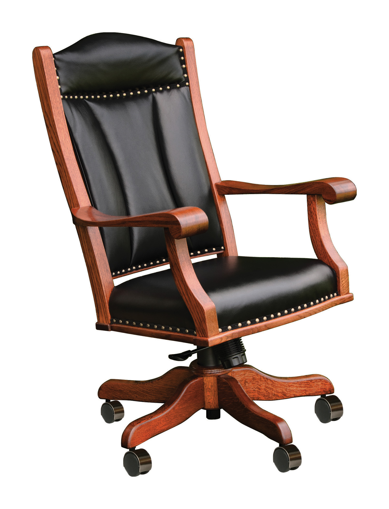 Office Arm Chair | Amish Solid Wood Office Chairs | Kvadro Furniture