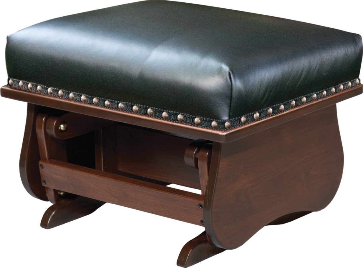 Gliding Ottoman Amish Solid Wood Ottomans Kvadro Furniture
