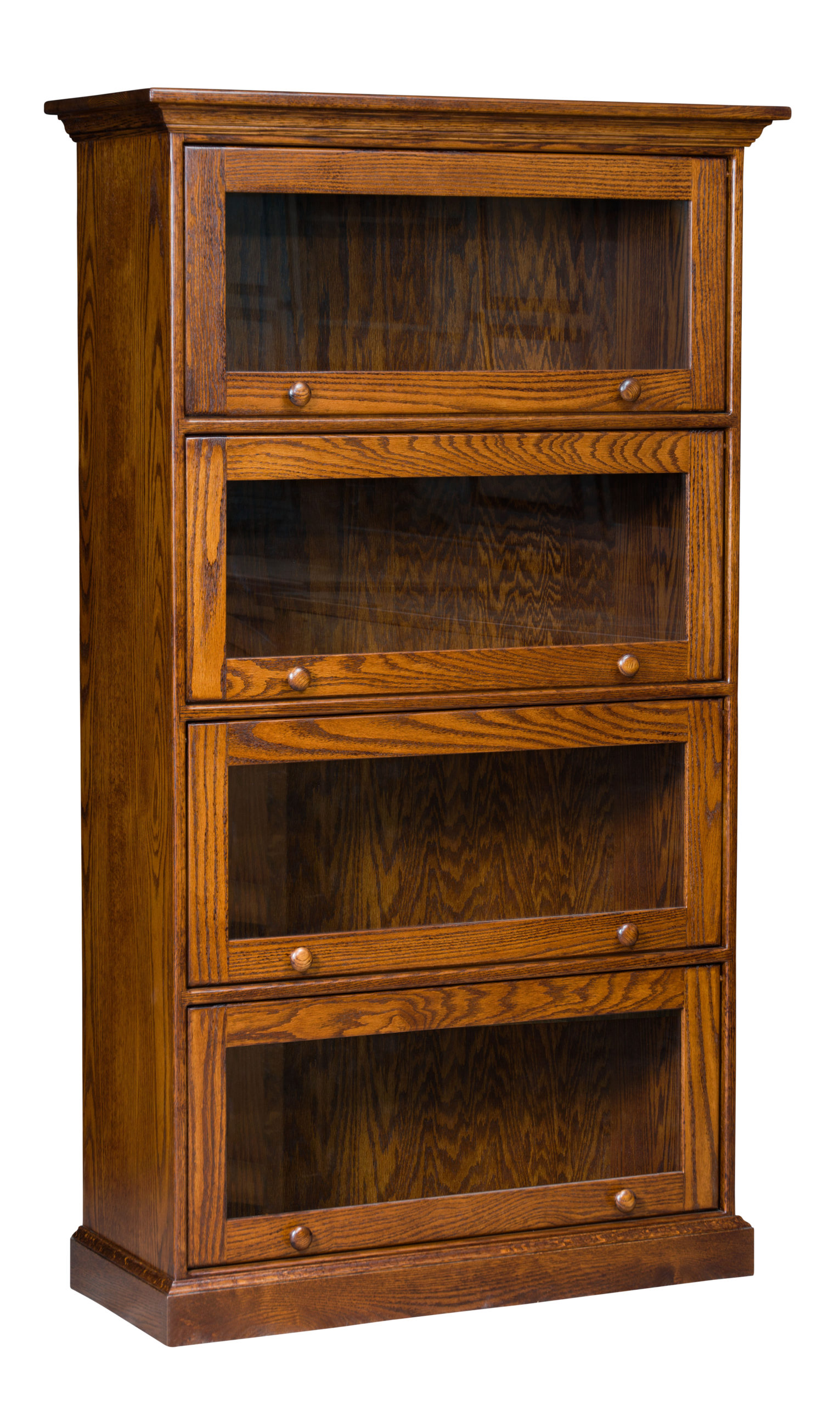 Traditional Barrister Bookcase Amish Solid Wood  