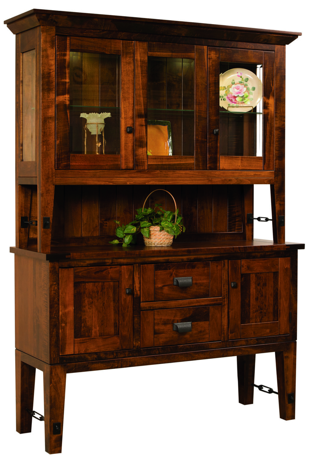 Bridgeton Hutch Amish Solid Wood Hutches Kvadro Furniture