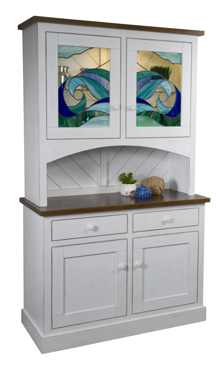 Ocean Front Hutch Amish Solid Wood Hutches Kvadro Furniture