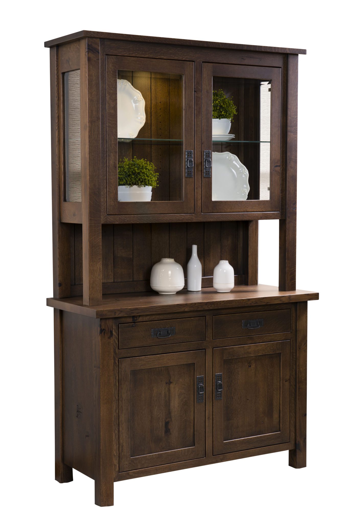 Regent Hutch Amish Solid Wood Hutches Kvadro Furniture