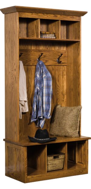 Glenwood Hall Seat | Amish Solid Wood Hall Seats