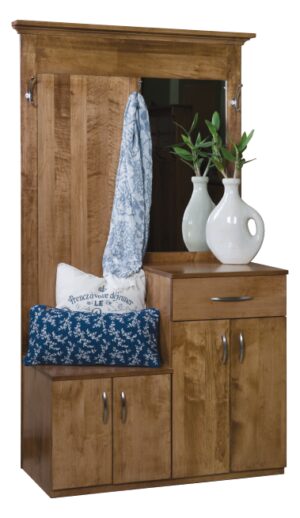 Mayville Hall Seat | Amish Solid Wood Hall Seats