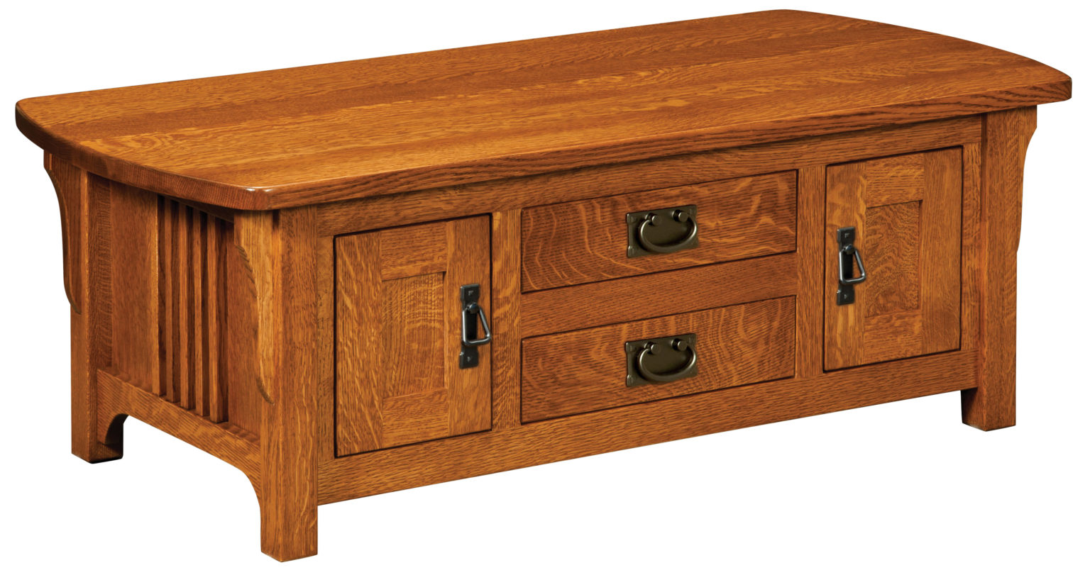 Craftsman Cabinet Coffee Table | Amish Solid Wood Coffee Tables ...