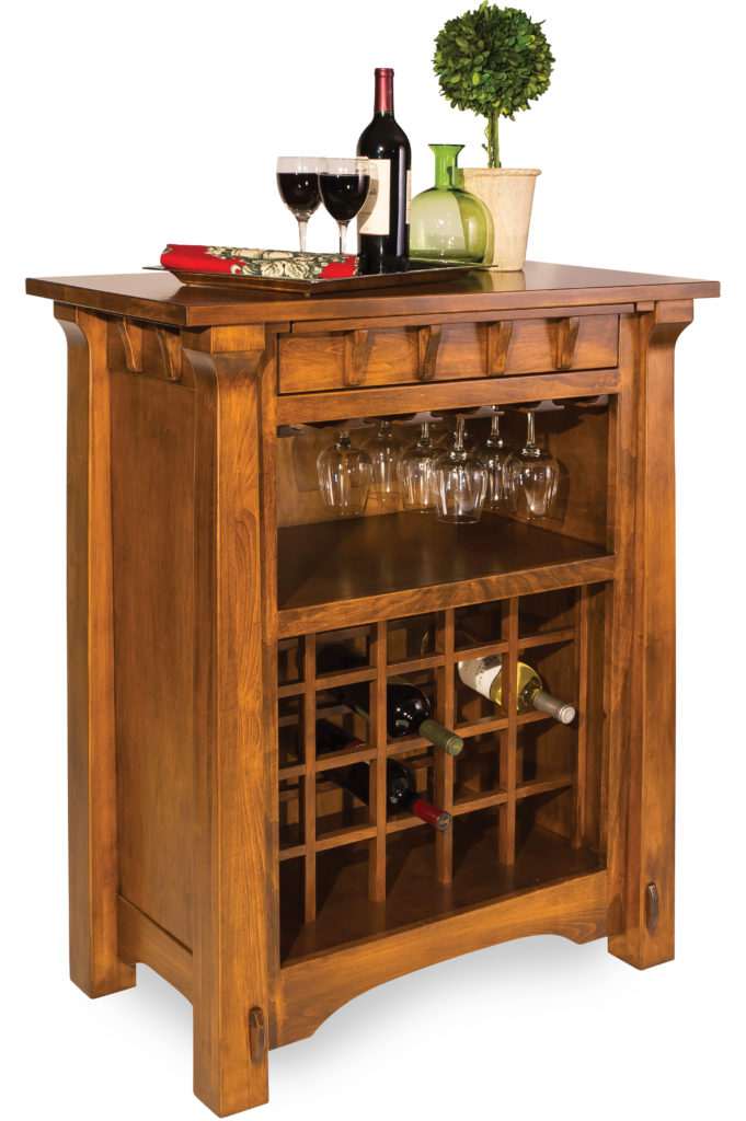 Manitoba Wine Cabinet | Amish Solid Wood Cabinets | Kvadro Furniture