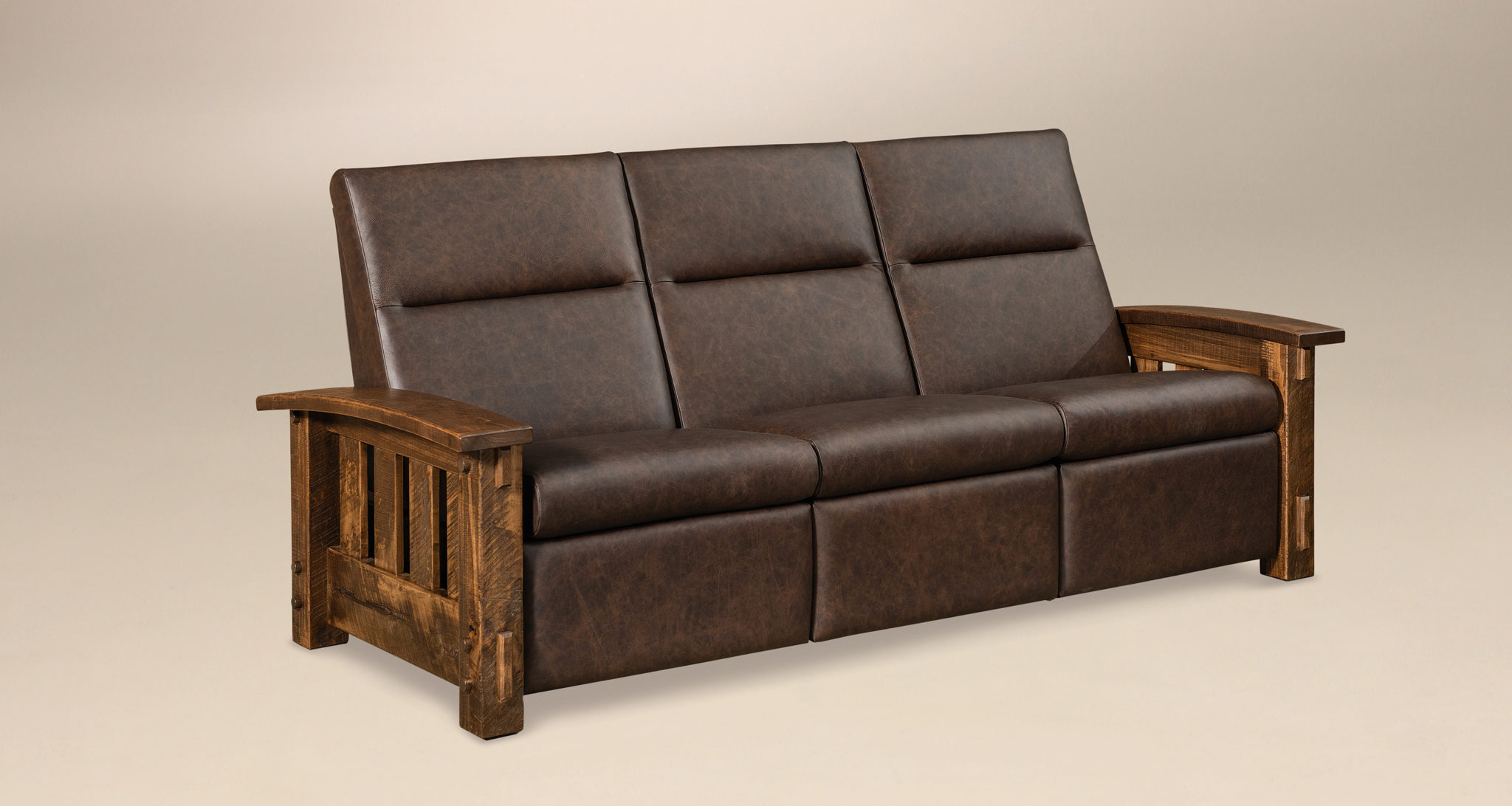 Houston Sofa Recliner | Amish Solid Wood Recliners | Kvadro Furniture