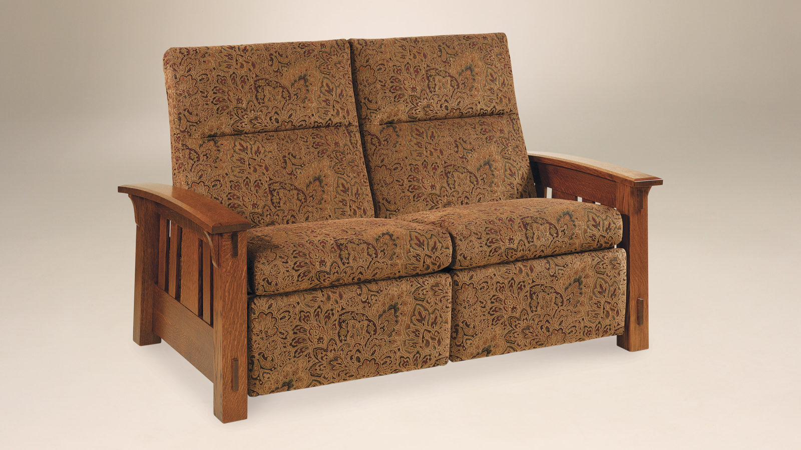 McCoy Loveseat Recliner | Amish Solid Wood Recliners | Kvadro Furniture